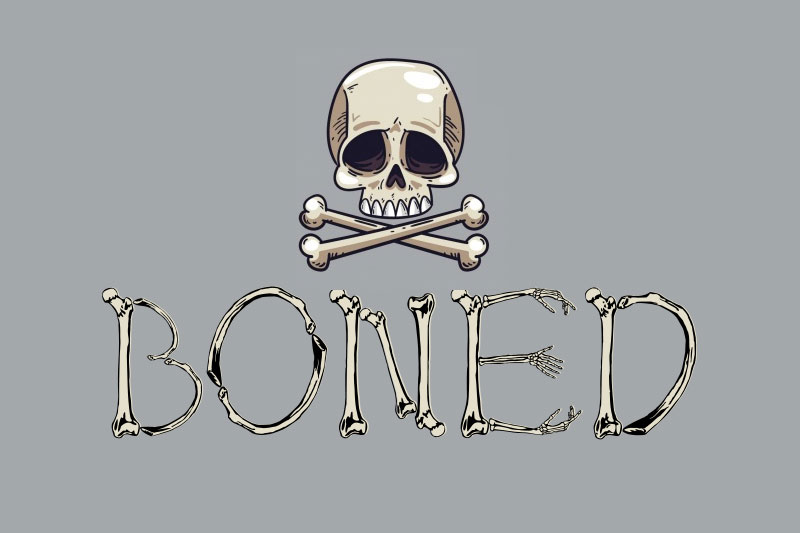 bu boned skeleton font