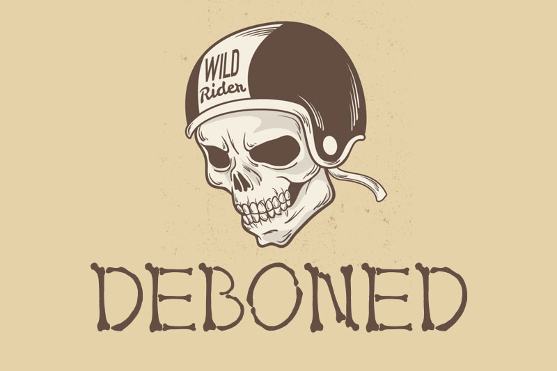 bu deboned skeleton font