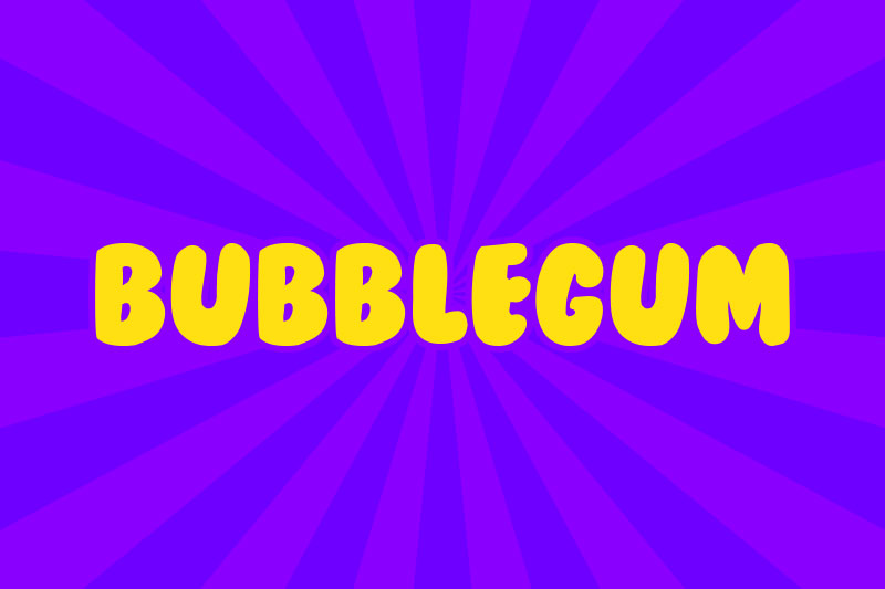 bubblegum bold font