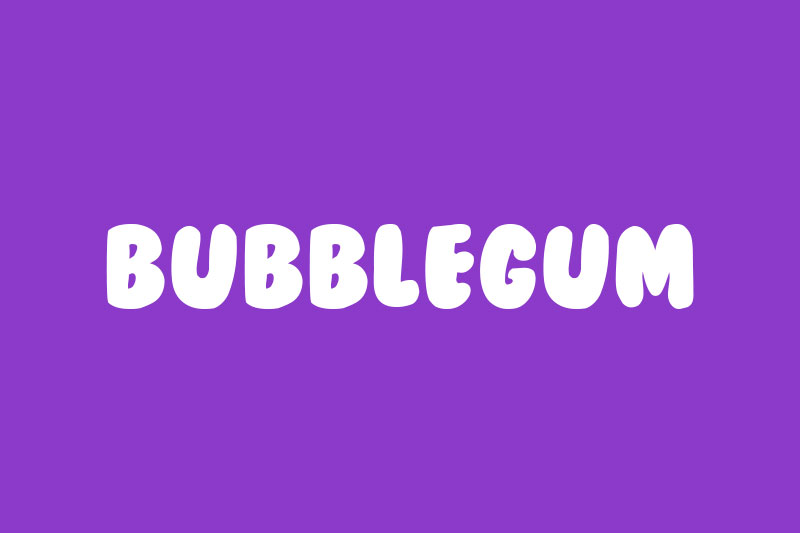 bubblegum kindergarten font