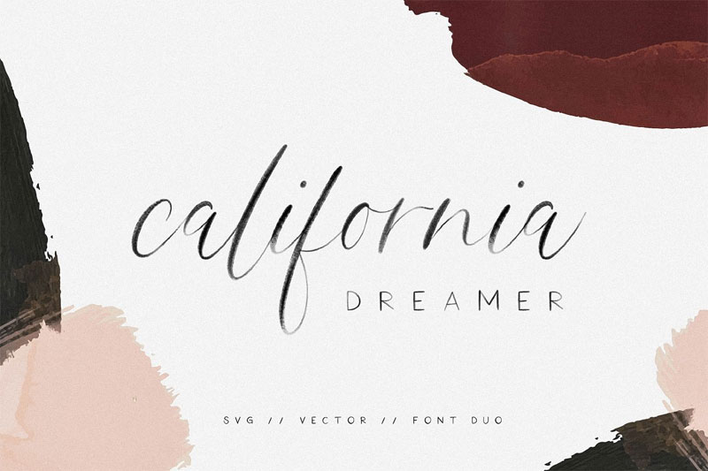 california dreamer thank you font
