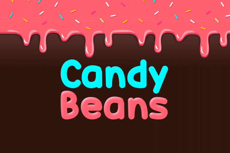 candy beans kindergarten font