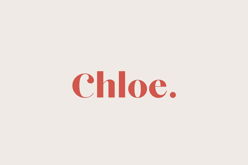 chloe a classic typeface thank you font