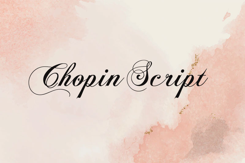 chopin script thank you font