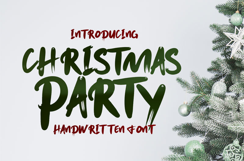 christmas party thank you font