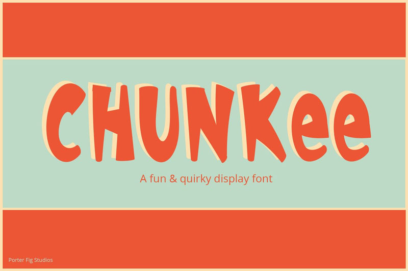 chunkee bold quirky display bold font