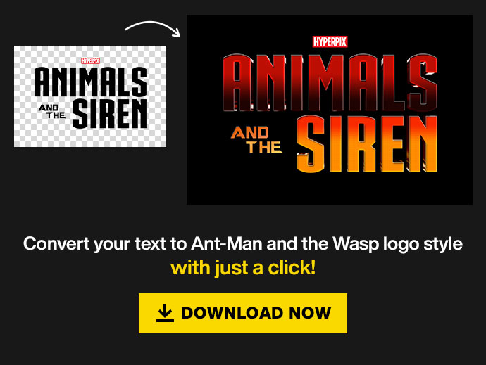 convert text to ant man and the wasp logo style