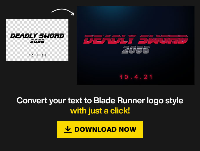 convert text to blade runner logo style