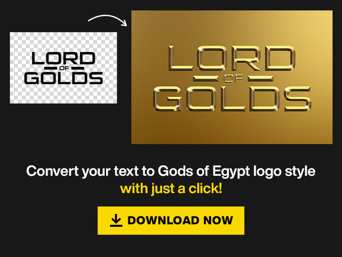 convert text to Gods of Egypt logo style
