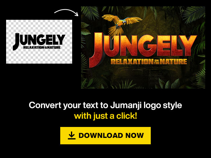 Convert text to the Jumanji logo style