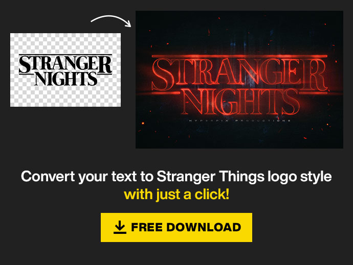 convert text to Stranger Things logo style