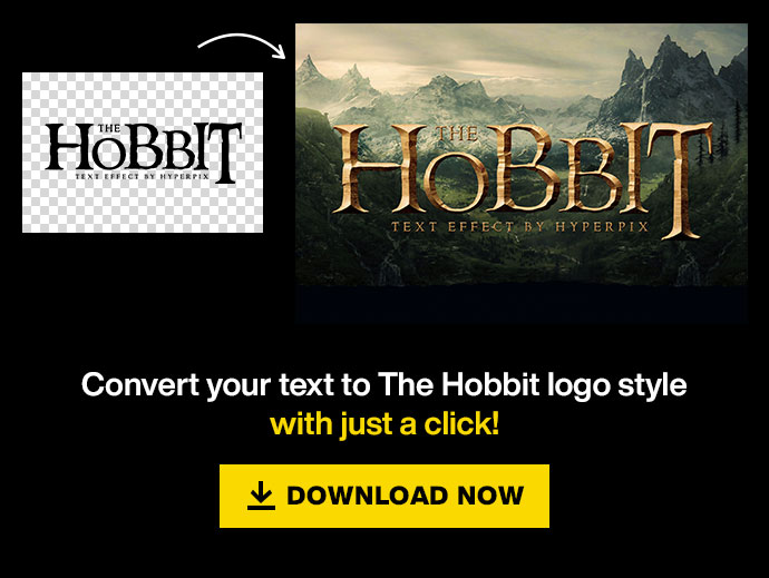 convert text to the hobbit logo style