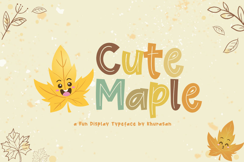 cute maple kindergarten font