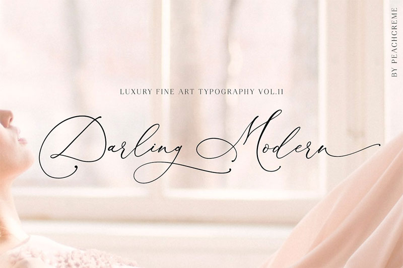 darling modern luxury thank you font