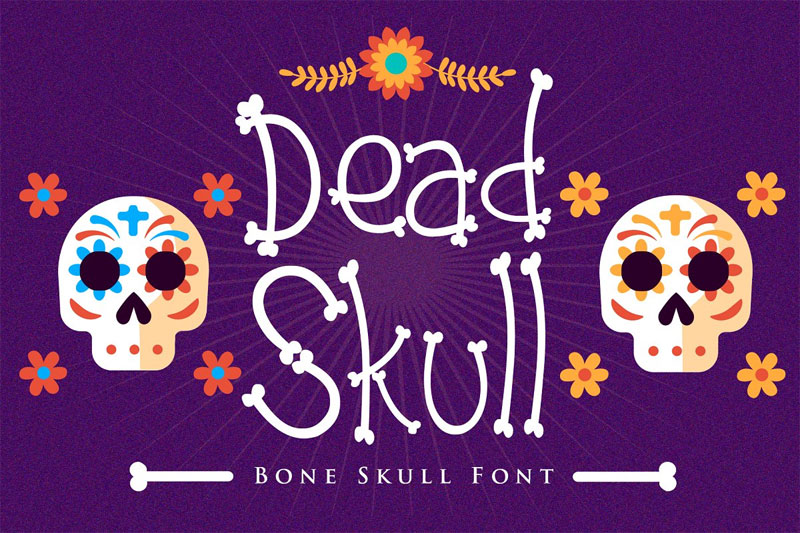 dead skull bone skull skeleton font