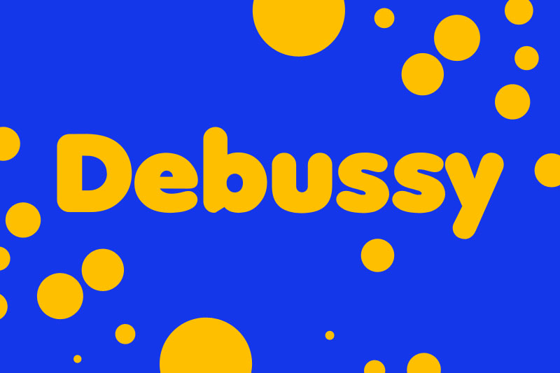 debussy bold font