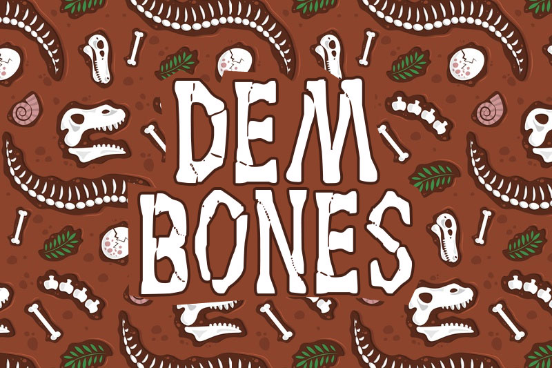dem bones skeleton font