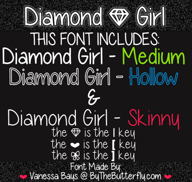 diamond girl marker font