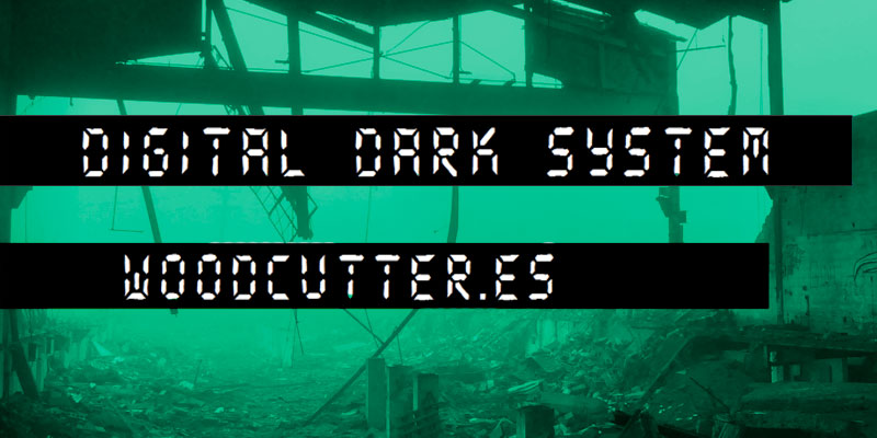 digital dark system digital clock font