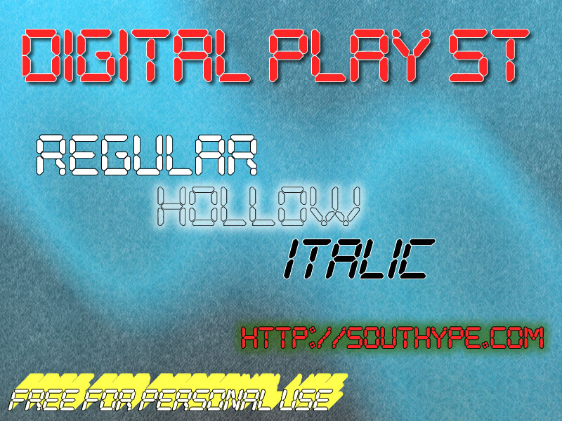 digital play st digital clock font