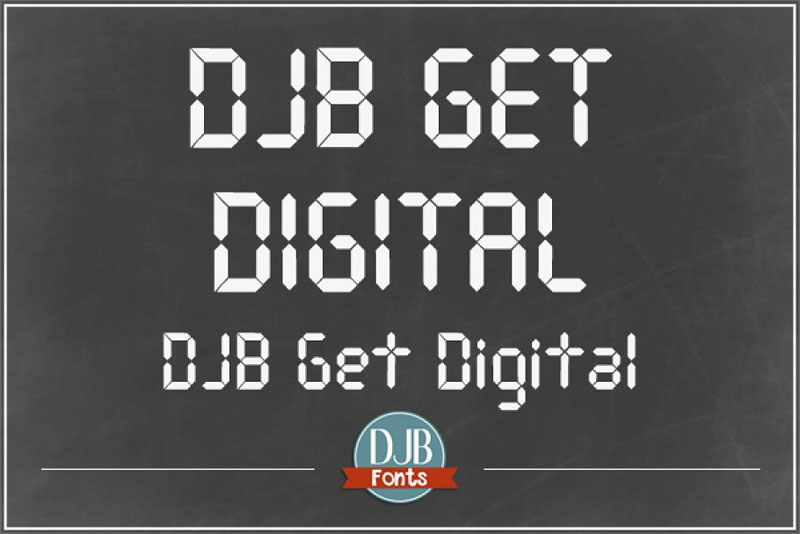 djb get digital digital clock font