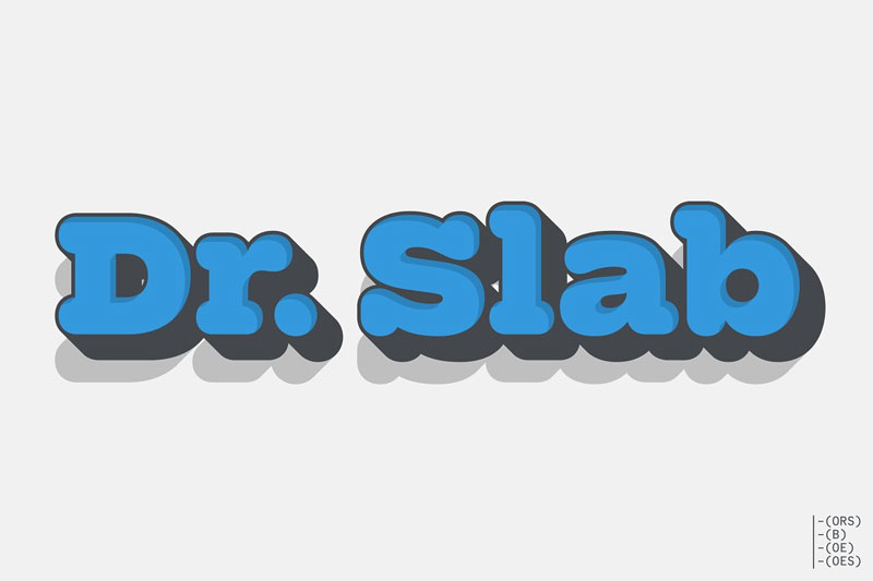 dr. slab bold font