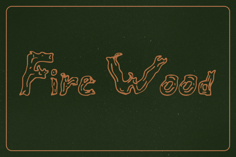 fire wood wood font