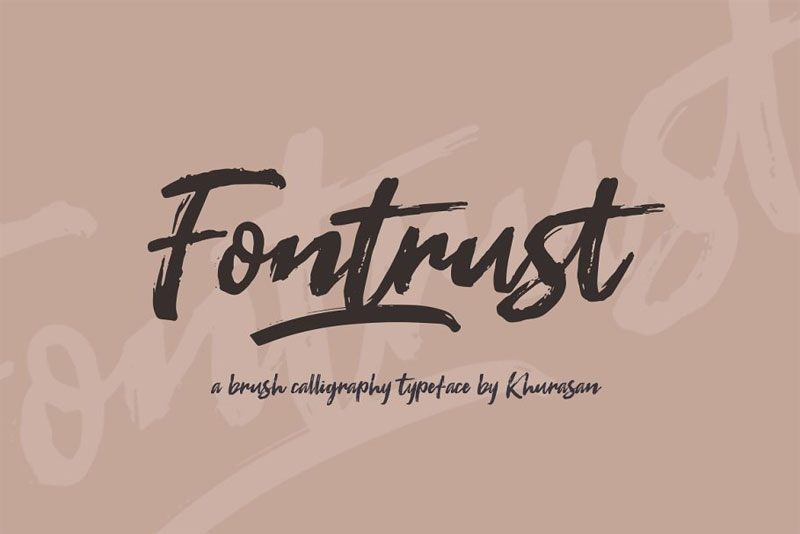fontrust script thank you font