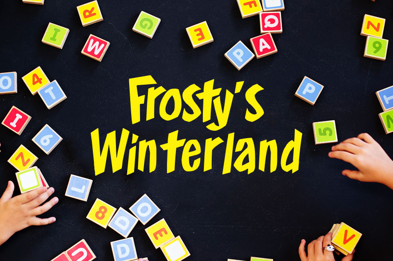 frosty's winterland kindergarten font