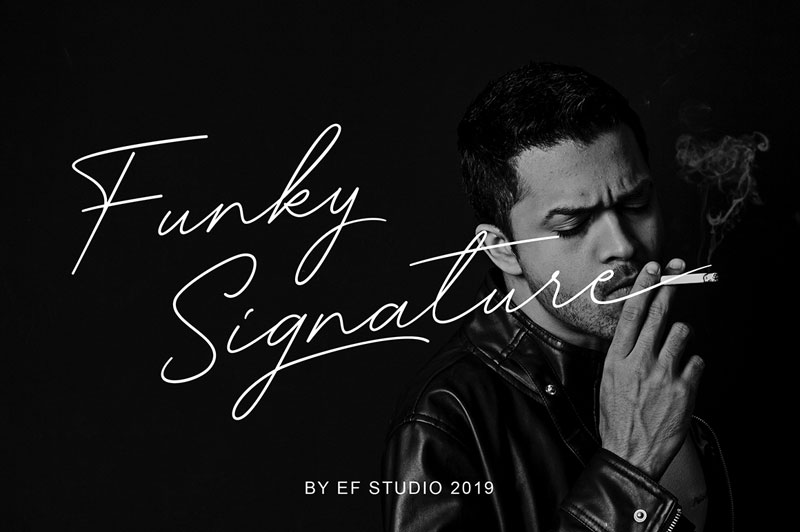 funky signature thank you font
