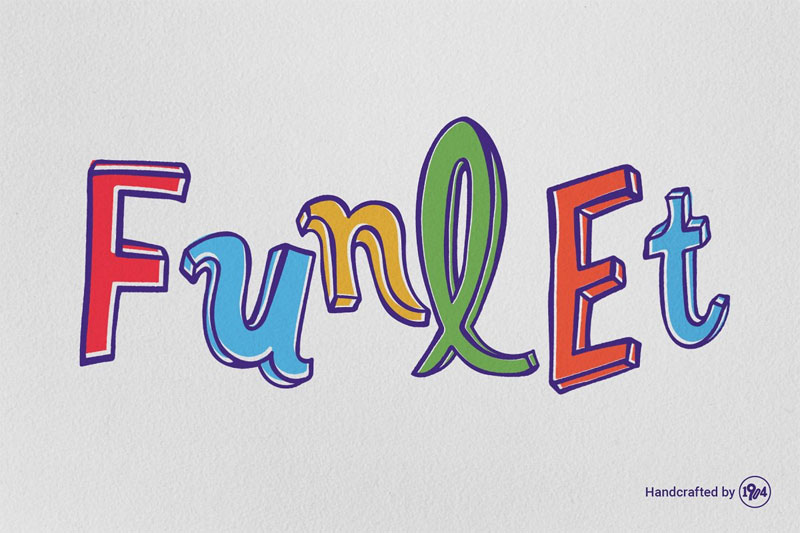 funlet typeface kindergarten font