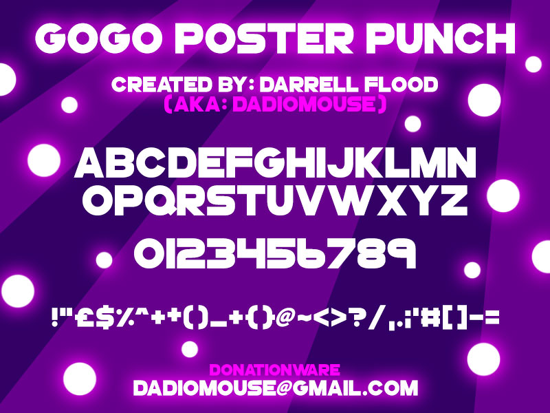 gogo poster punch bold font