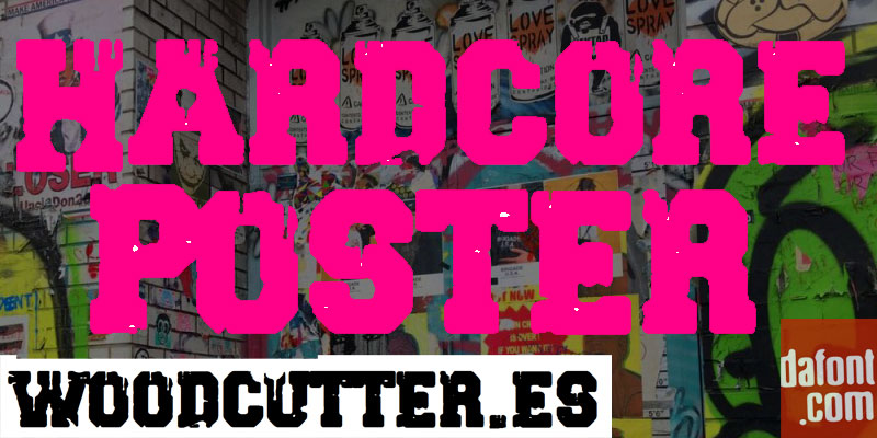 hardcore poster bold font