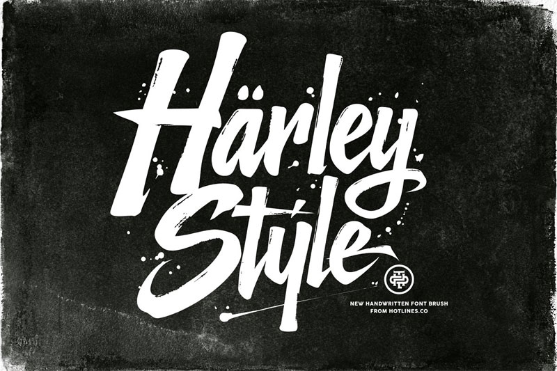 harley style bold font