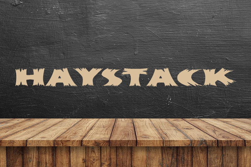 haystack mf wood font