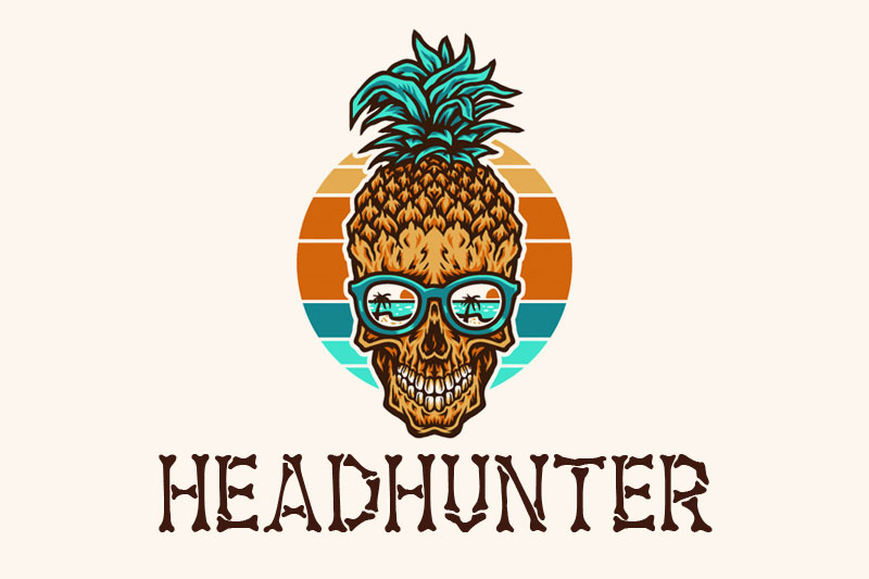 headhunter skeleton font