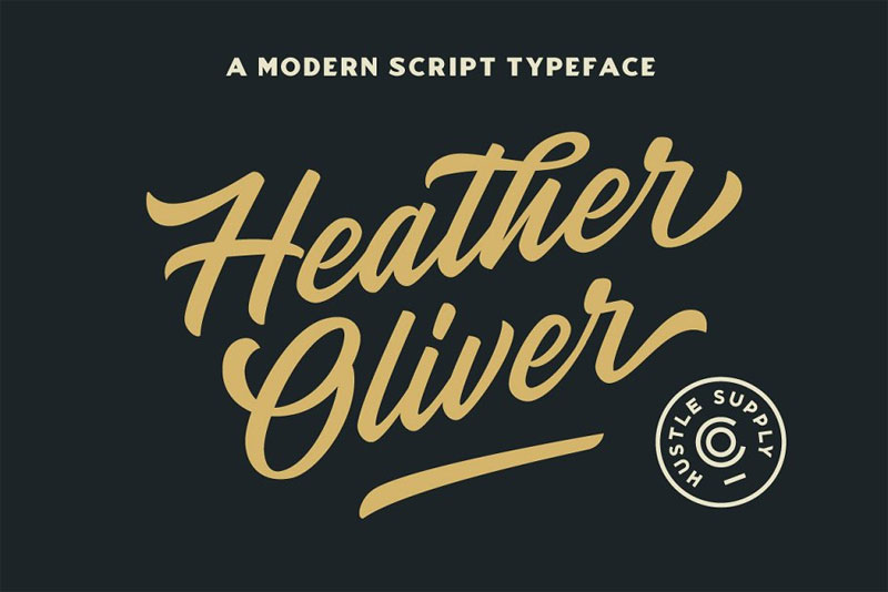 heather oliver a modern script marker font