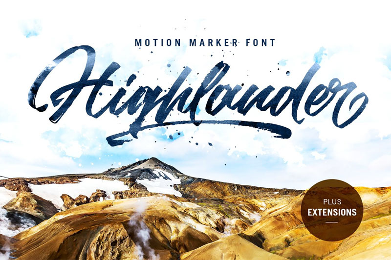 highlander marker script marker font