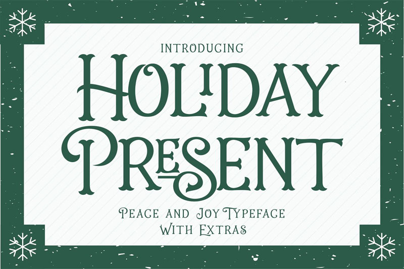holiday present thank you font