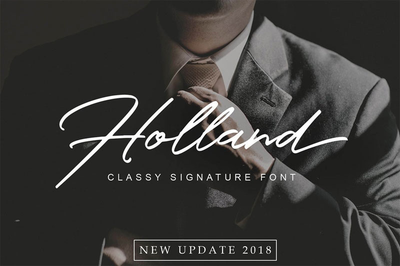holland elegant thank you font