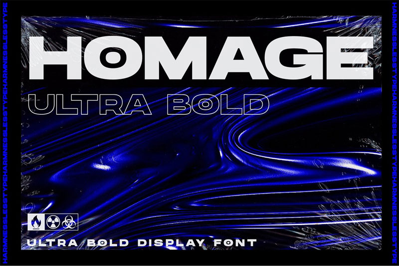 homage ultra bold display bold font