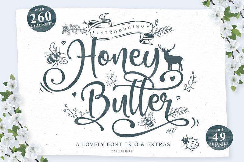 honey butter thank you font