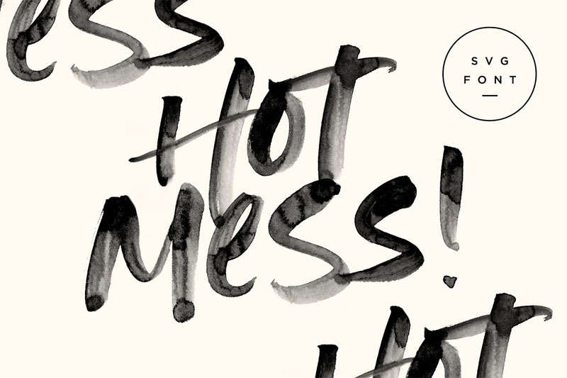 hot mess! svg bold font