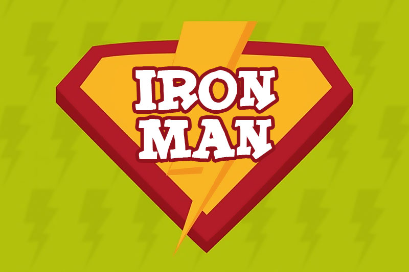 iron man kindergarten font