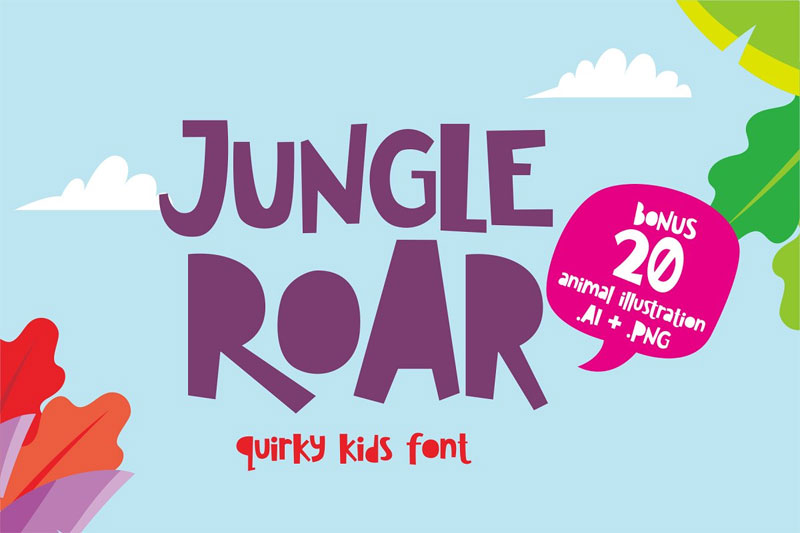 jungle roar kindergarten font