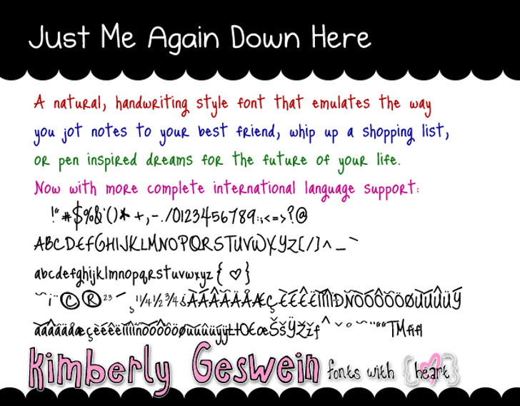 just me again down here marker font