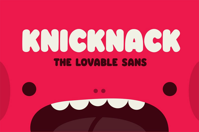 knicknack the lovable sans serif kindergarten font