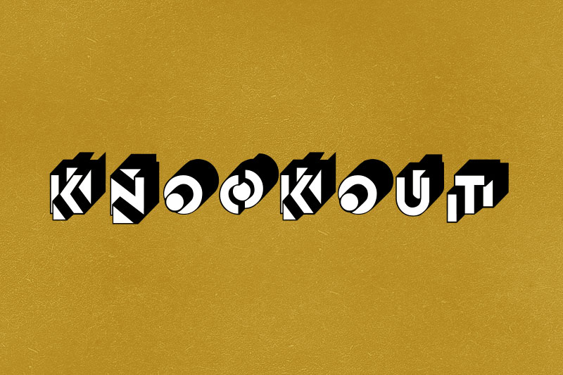 knockout regular wood font
