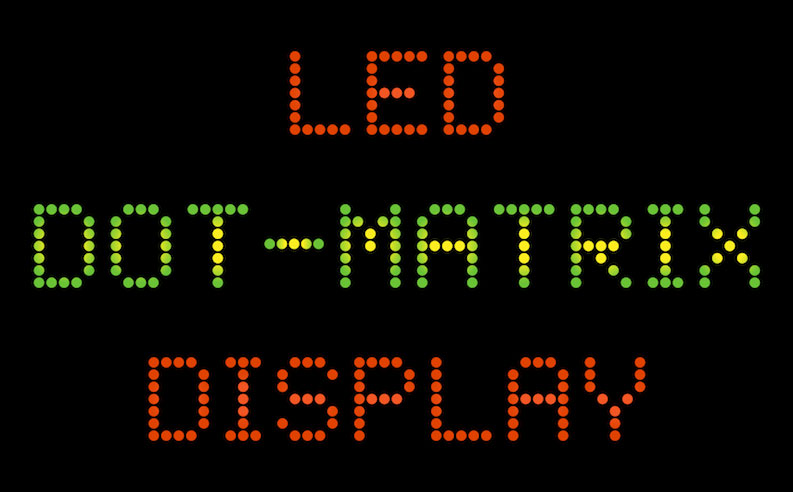 led dot matrix digital clock font