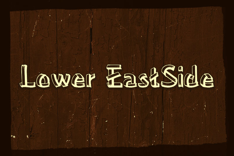 lower eastside wood font